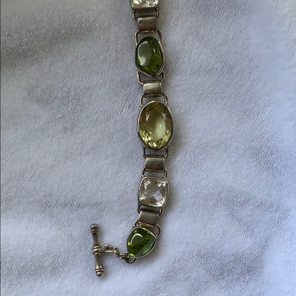Sterling silver, citrine, peridot, and quartz - Picture 2 of 5